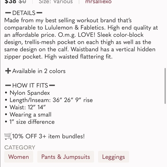 🆕🔄 Reposh Megan Color Block Leggings White - Picture 6 of 6